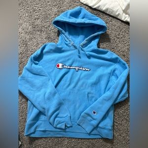 blue champion hoodie
